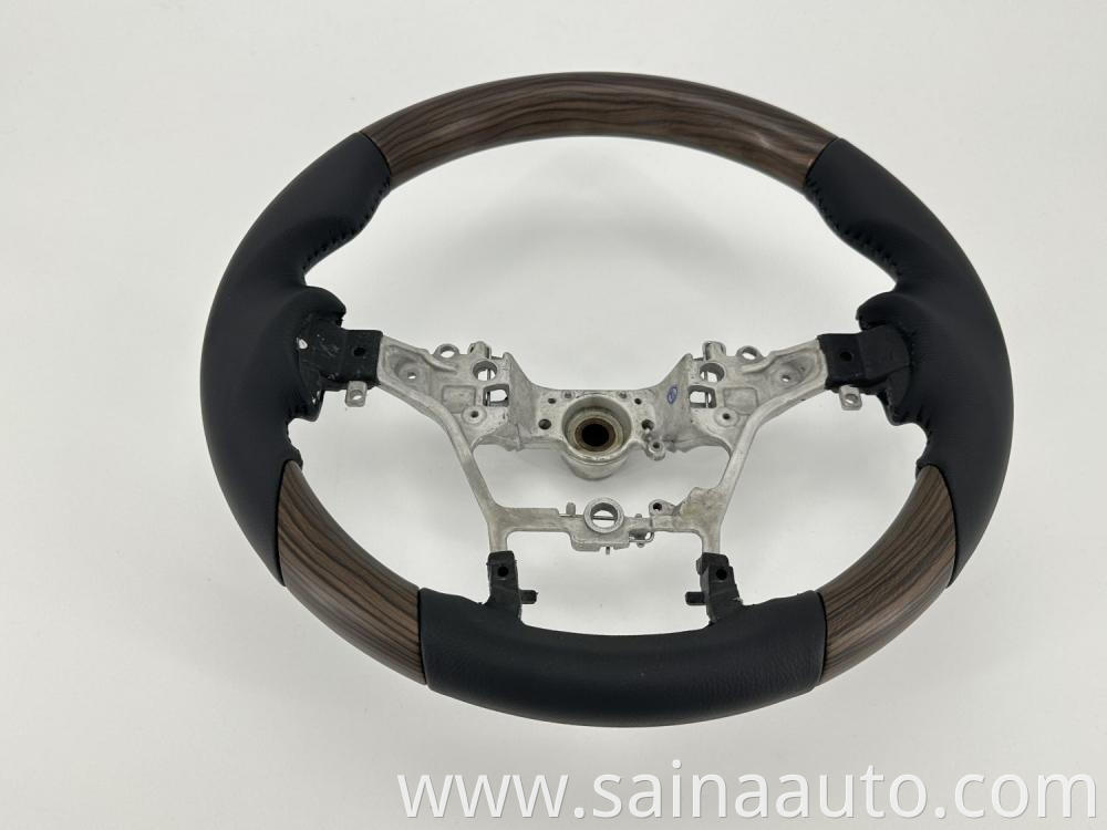 black car steering wheel